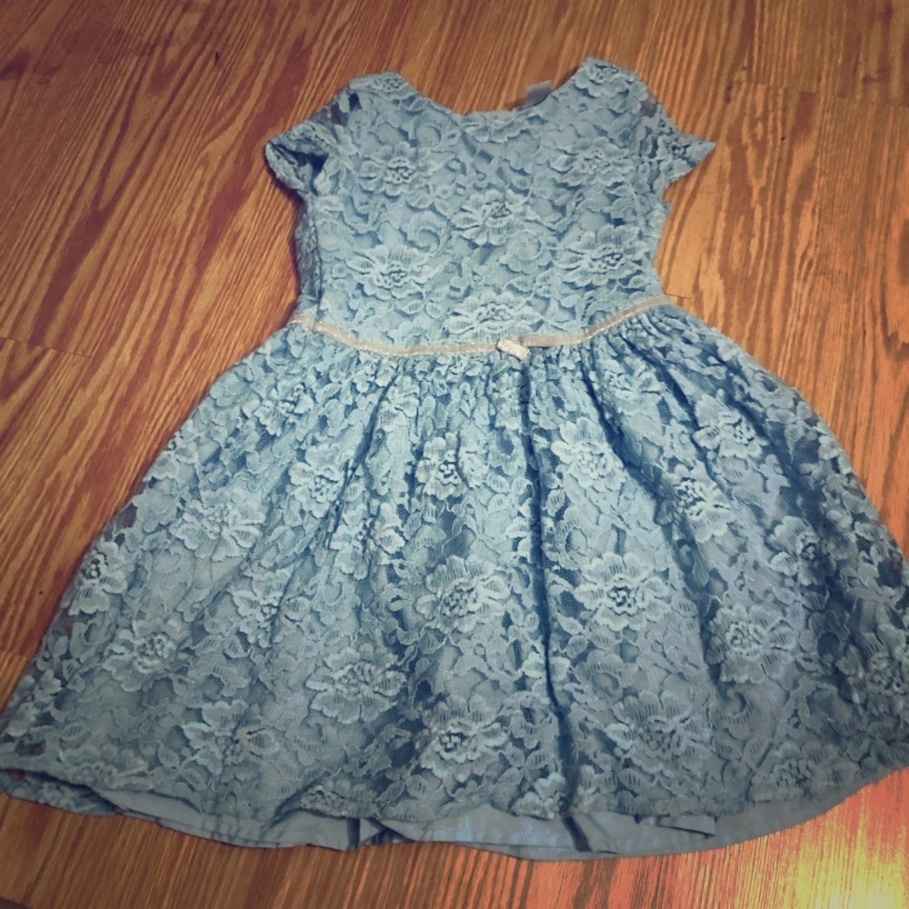 Blue lace dress
